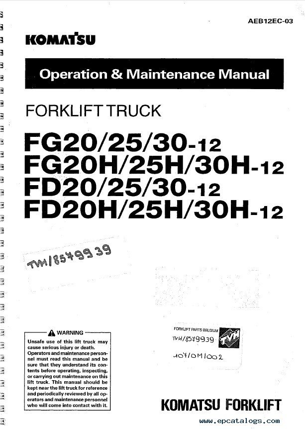 Komatsu Bx50 Maintenance Manual